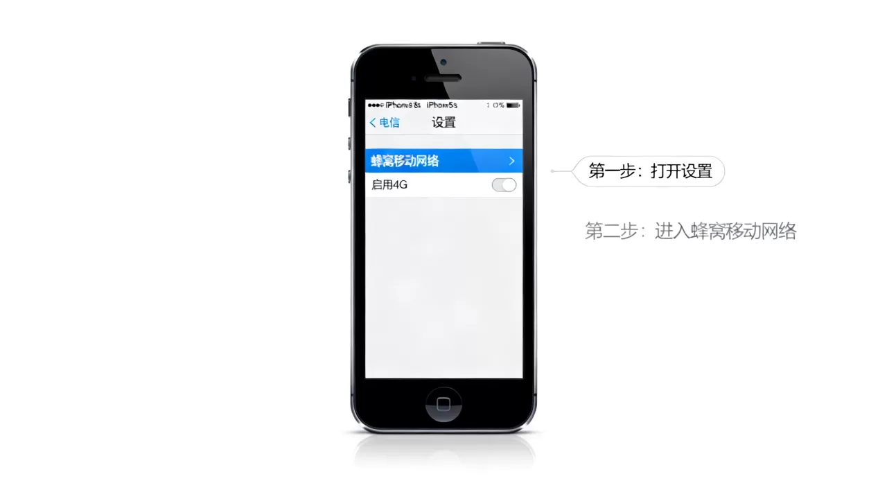 电信iphone5s怎么开4g，电信手机如何开启4G网络