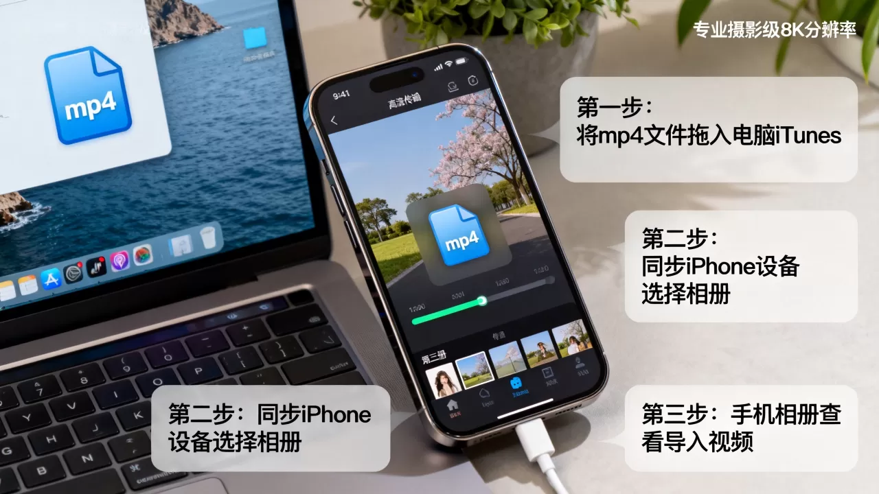 电脑mp4文件怎么导入iphone相册，iphone相册导入视频