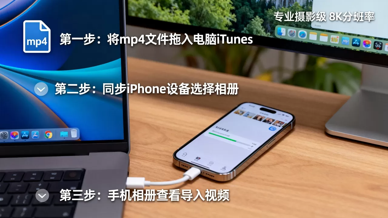 电脑mp4文件怎么导入iphone相册，iphone相册导入视频