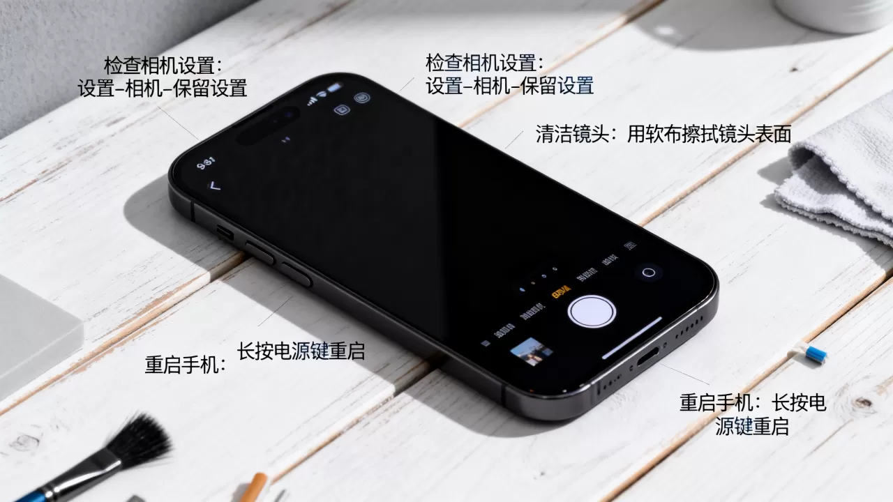 iphone照相功能不能用怎么办，苹果手机相机黑屏修复