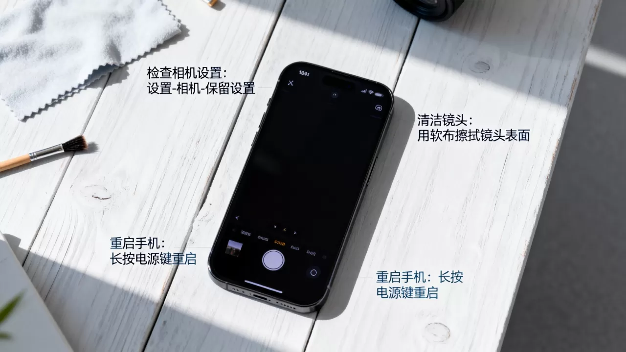iphone照相功能不能用怎么办，苹果手机相机黑屏修复