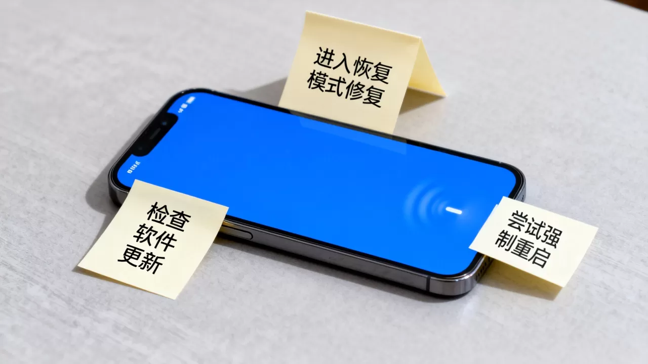 iphone蓝屏然后关机重启怎么回事啊，iphone蓝屏自动重启解决方法