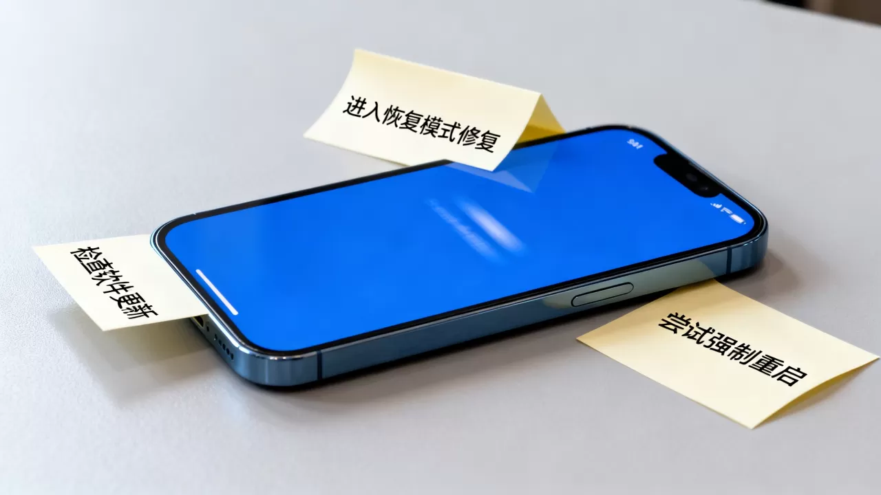 iphone蓝屏然后关机重启怎么回事啊，iphone蓝屏自动重启解决方法