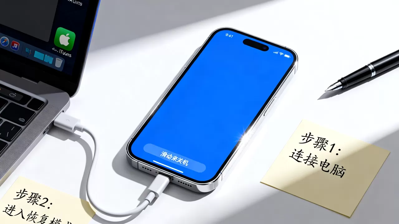 iphone蓝屏然后关机了怎么办啊，苹果手机蓝屏死机自动重启解决方法
