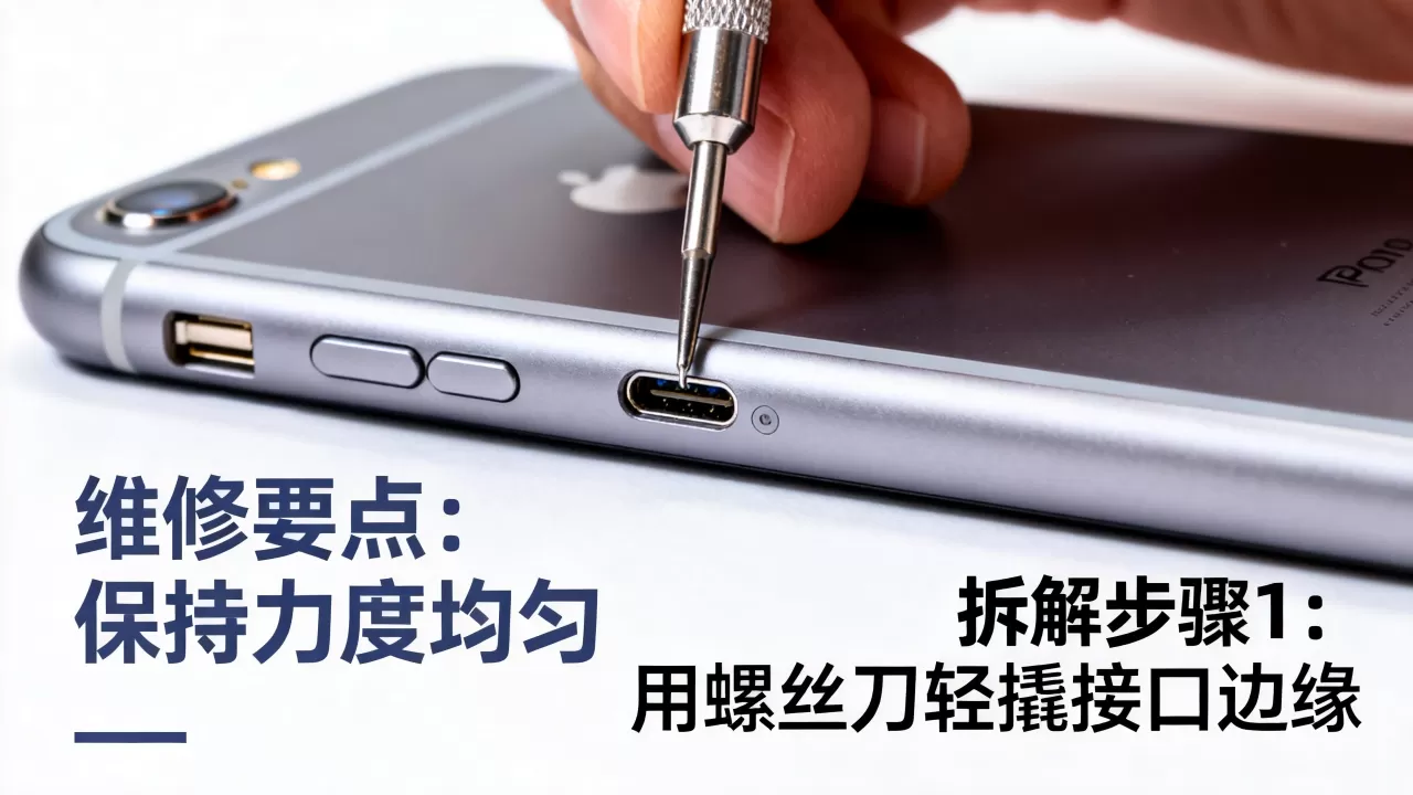 iphone7耳机接口怎么拆，iphone7耳机孔维修教程