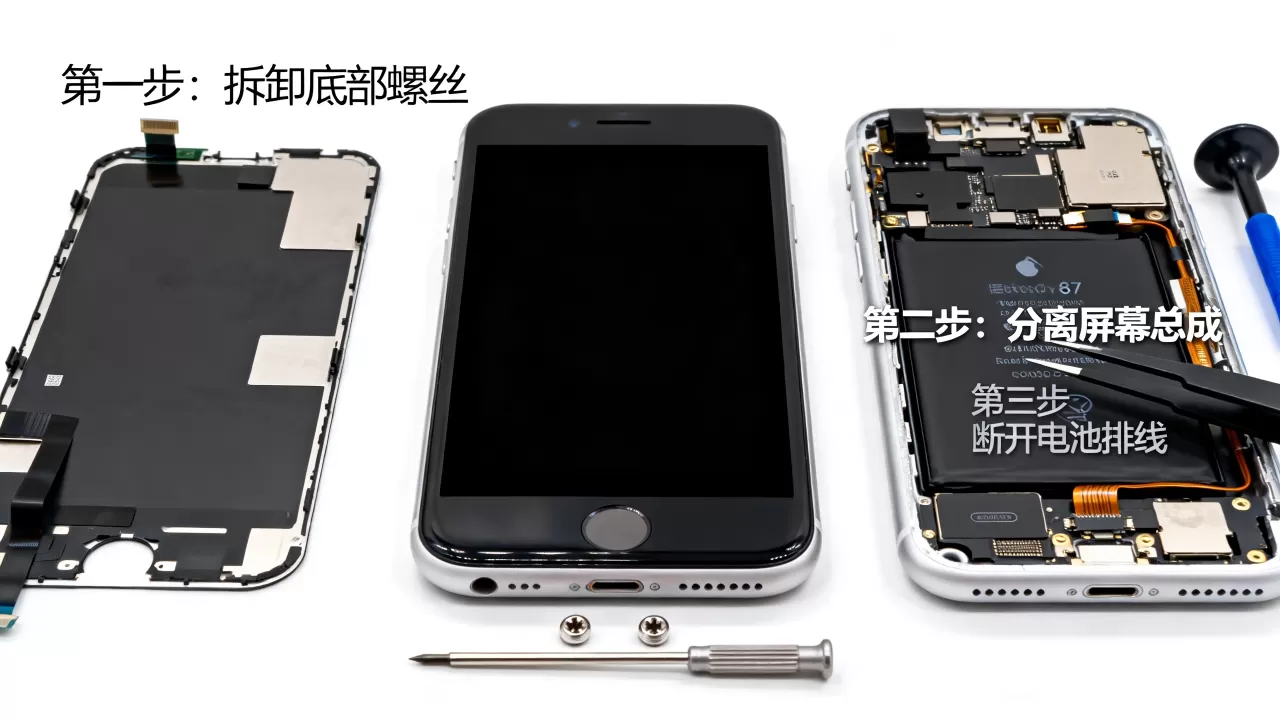 iphone7拆机怎么拆，苹果手机屏幕总成更换教程