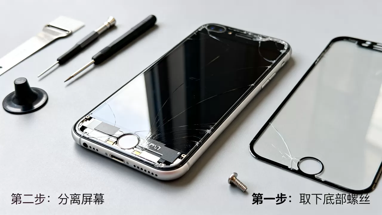 iphone7plus屏幕怎么拆，iPhone7Plus屏幕更换教程
