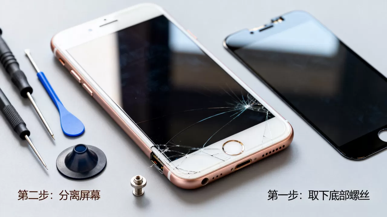 iphone7plus屏幕怎么拆，iPhone7Plus屏幕更换教程