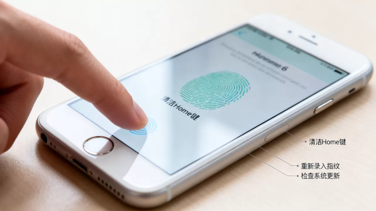 iphone6指纹无法读取该指纹怎么办，iphone6指纹失灵怎么修复