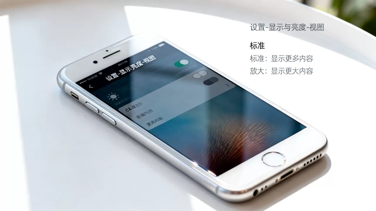 iphone6怎么固定屏幕大小，iphone6屏幕显示设置