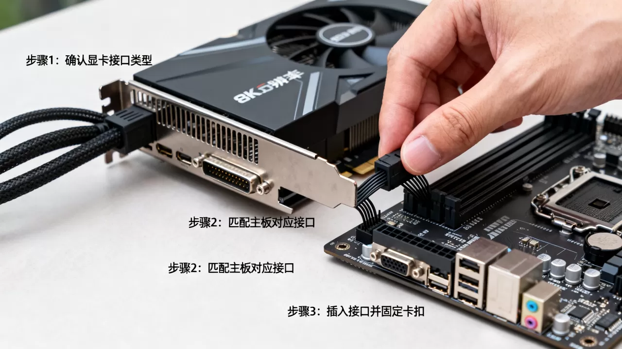 显卡电源接口匹配主板怎么接？显卡电源接口不匹配怎么办