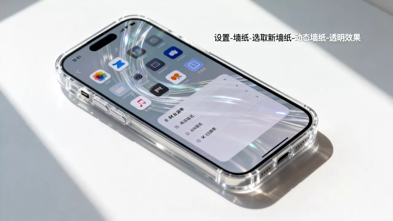 iphone怎么设置透明手机软件，iphone透明桌面设置