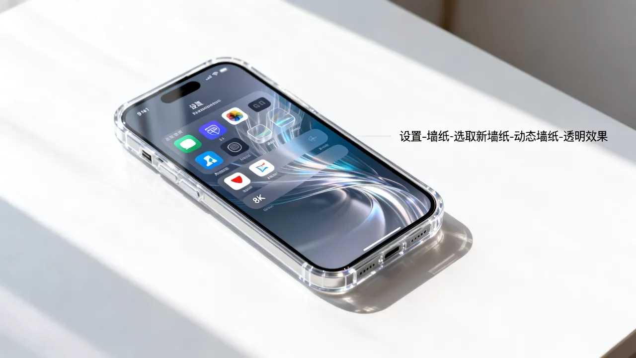 iphone怎么设置透明手机软件，iphone透明桌面设置