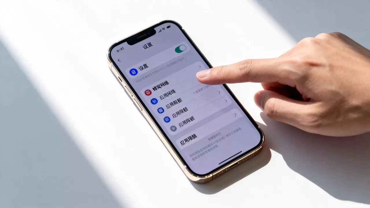 iPhone怎么设置应用网络设置，苹果手机限制应用联网方法