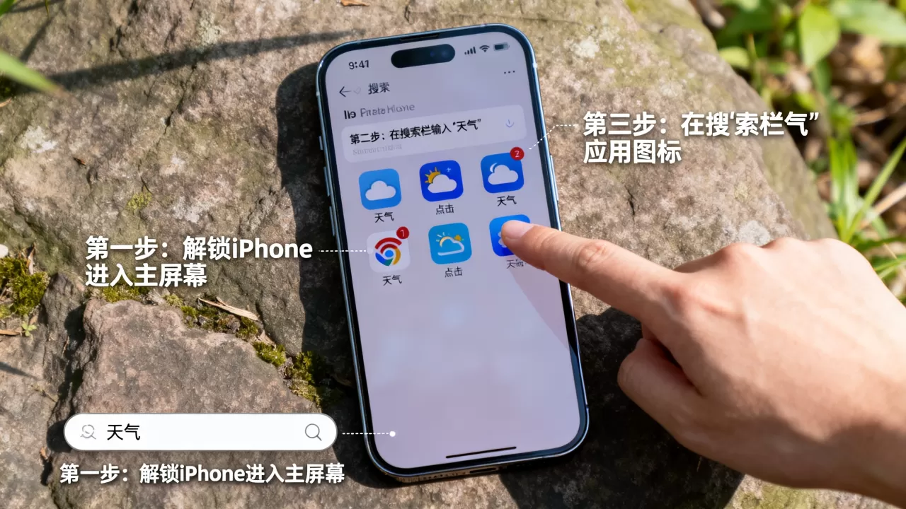 iphone怎么打开天气，iphone自带天气应用在哪里