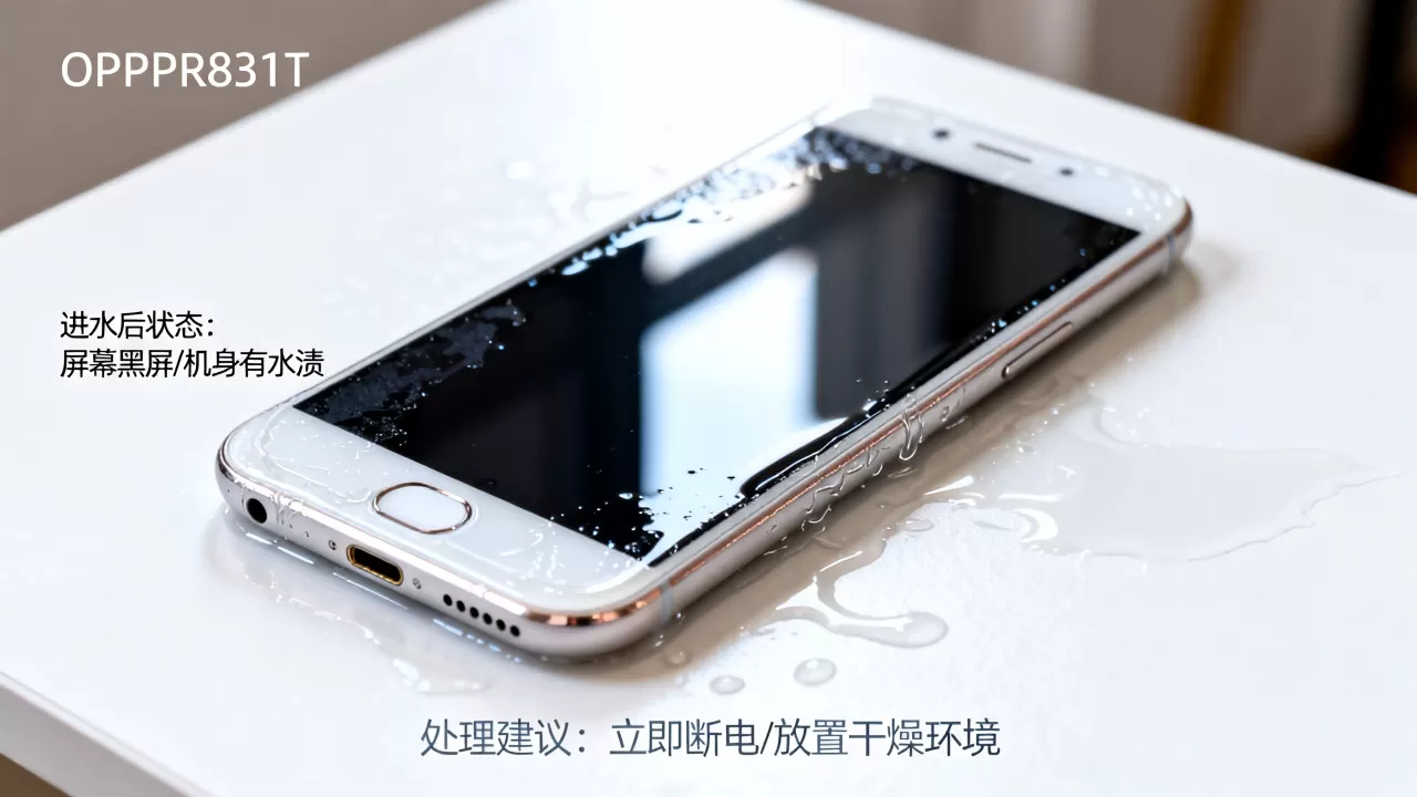 OPPOR831T手机进水后是什么状况，手机进水屏幕不亮怎么办