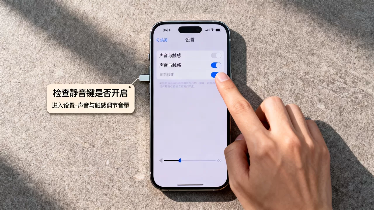iphone没静音没有声音怎么设置方法，苹果手机没声音怎么办