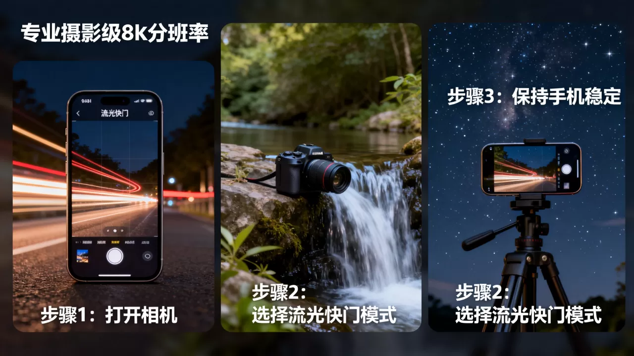 iphone流光快门怎么用法，iPhone流光溢彩拍摄教程
