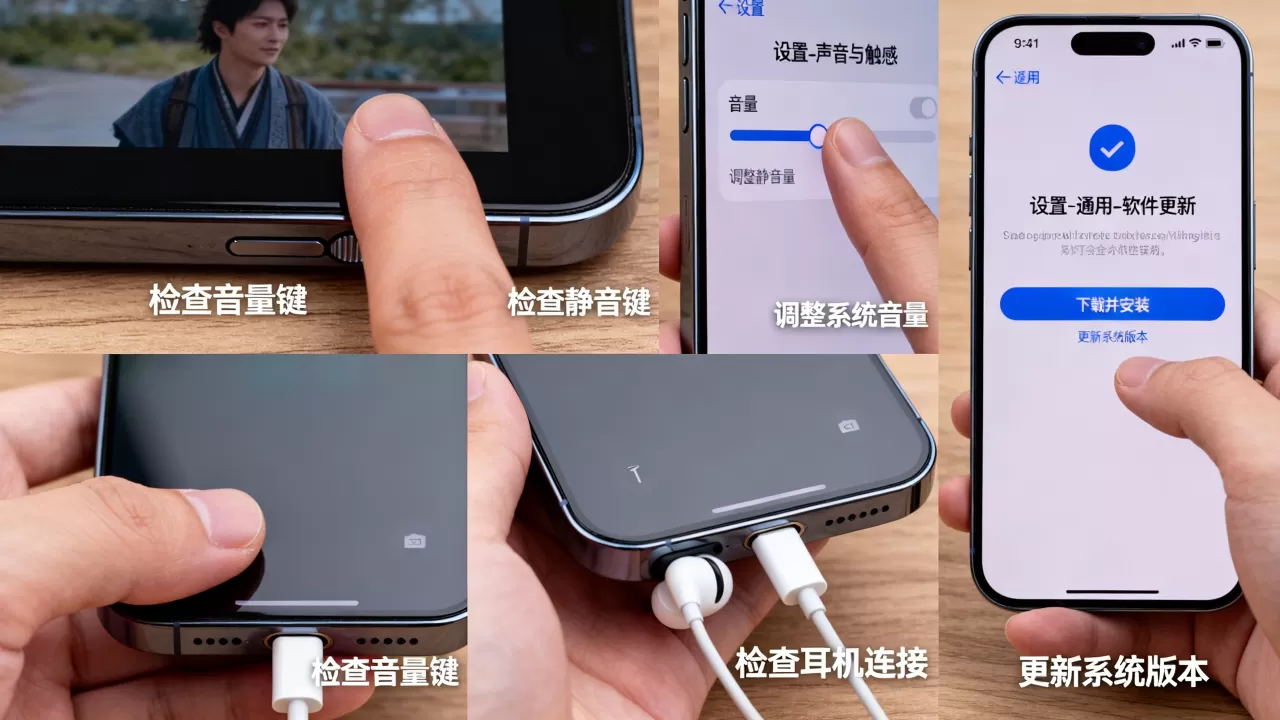 iphone看视频没声音了怎么办啊，iphone视频播放无声解决方法