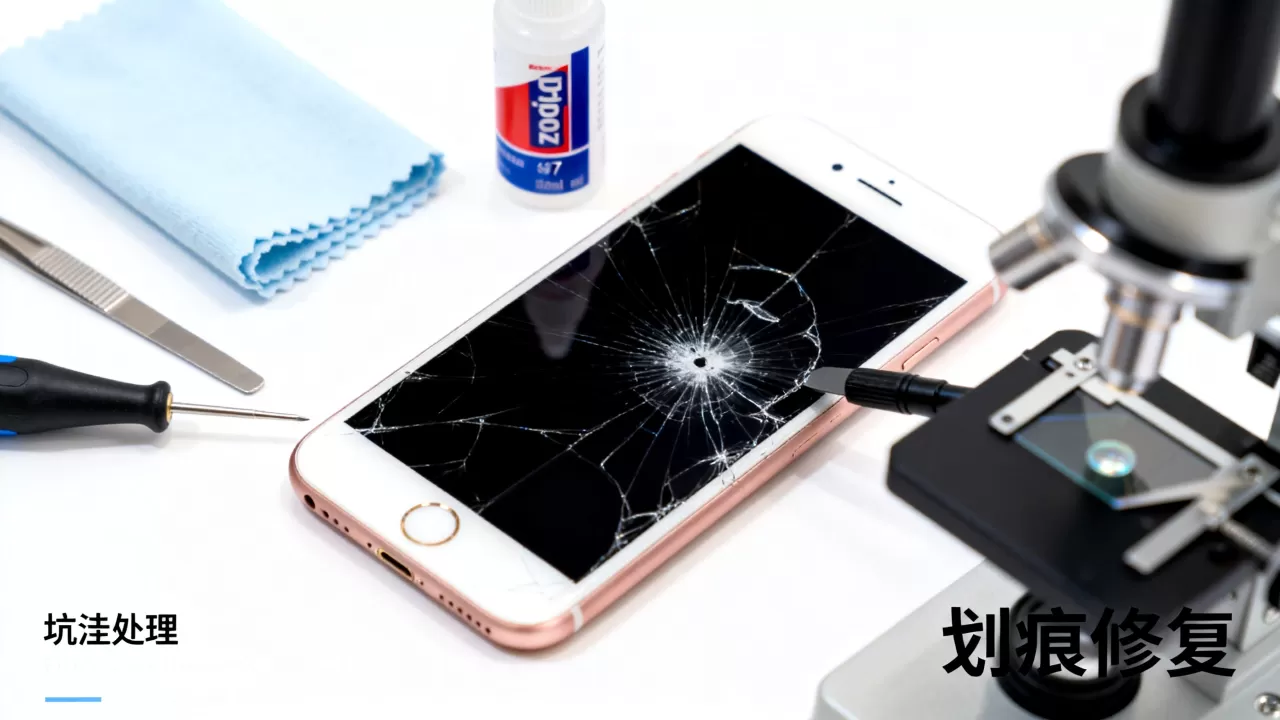 iphone7有坑怎么修复，iphone7屏幕划痕修复