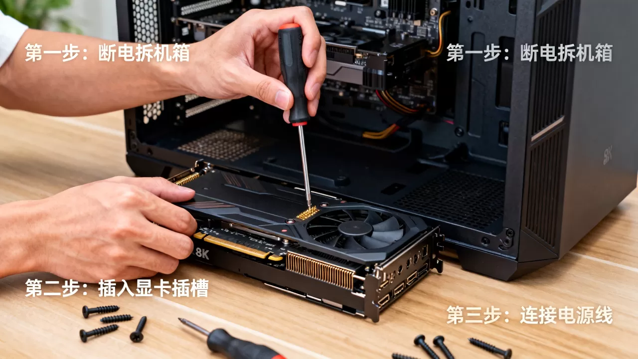 电脑装显卡用设置方法，显卡驱动怎么安装