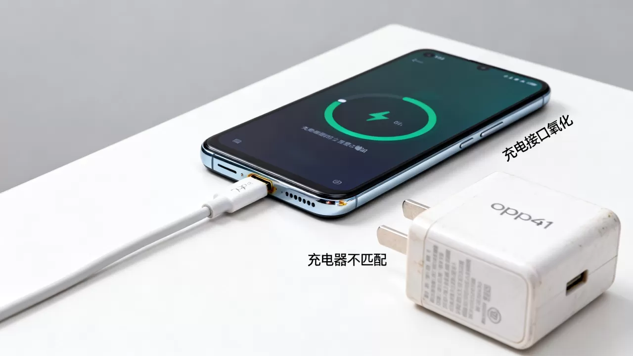 oppoa51为什么充不满电，oppoa51充电充不进