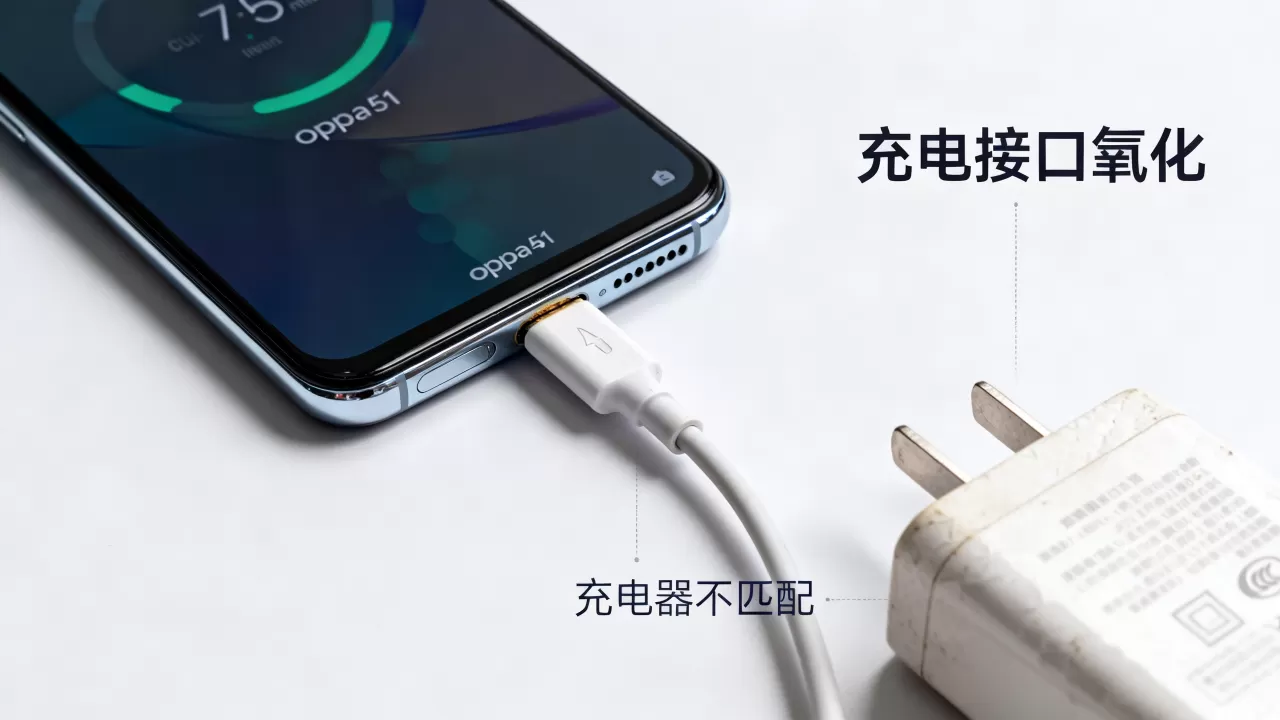 oppoa51为什么充不满电，oppoa51充电充不进