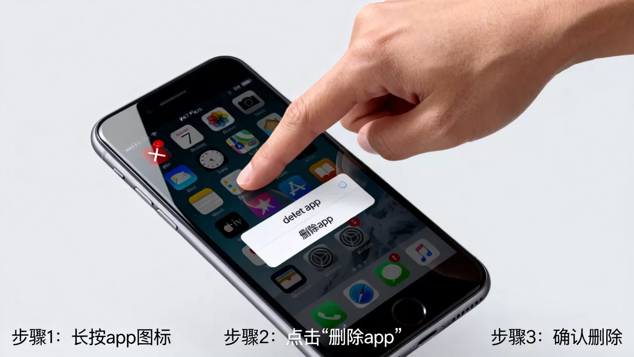 iphone7plus怎么删除软件，苹果手机卸载app教程