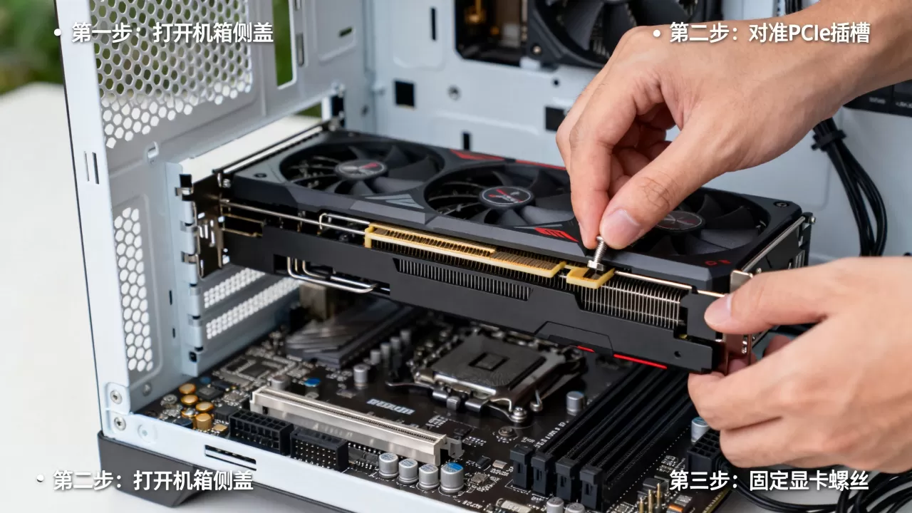 显卡怎么装入主机里，显卡安装教程
