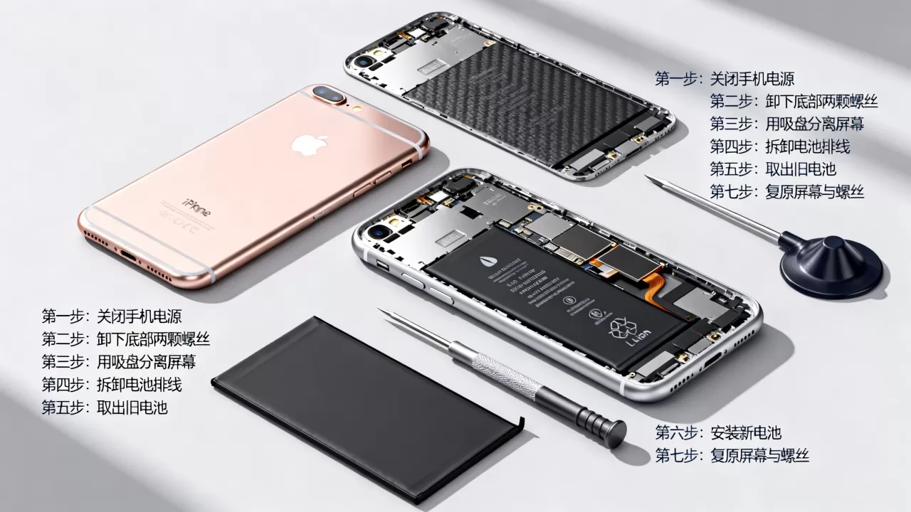 iPhone6plus电池怎么拆？苹果手机电池更换教程