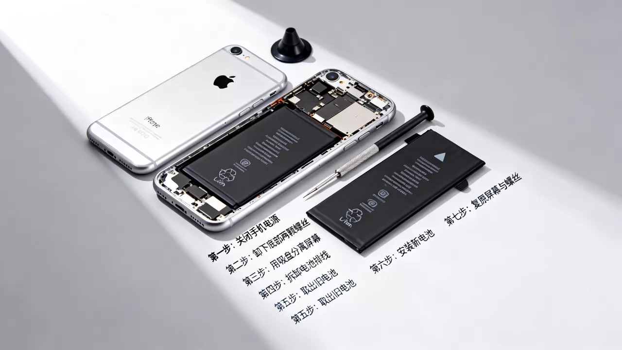 iPhone6plus电池怎么拆？苹果手机电池更换教程