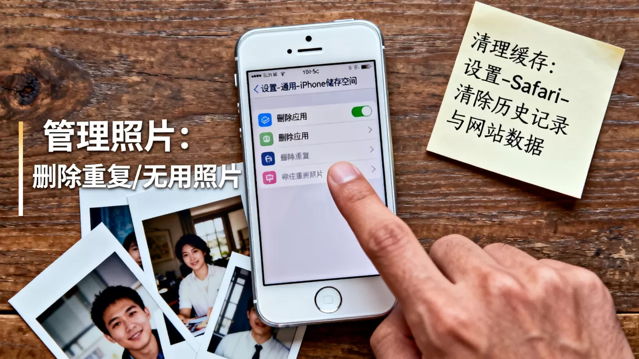 iphone5c怎么清理空间，iphone5c清理手机内存方法