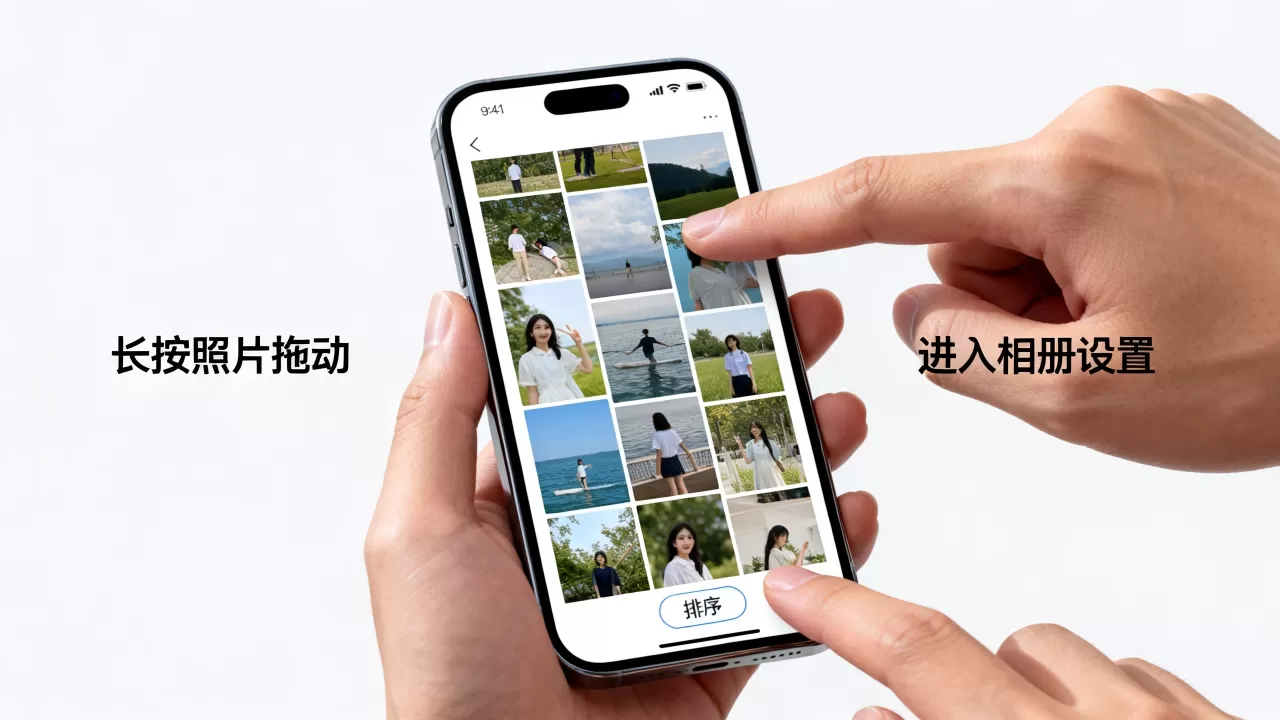iphone照片顺序怎么调整，iphone相册照片排序乱了怎么办