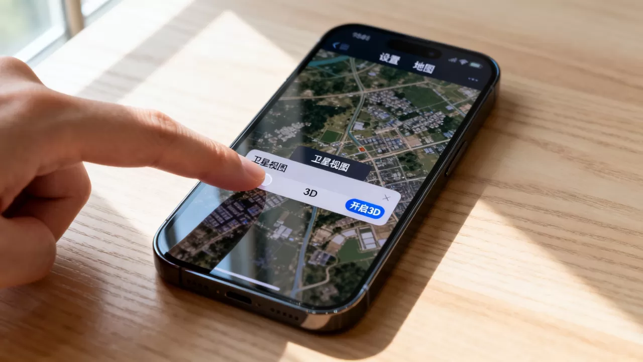 iphone卫星地图怎么3d，iphone怎么开启卫星地图3d