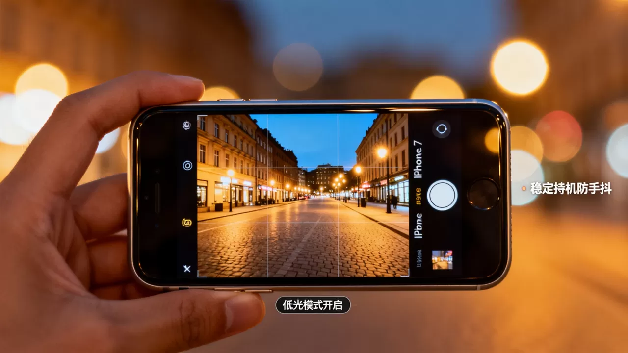 iphone7怎么拍摄影夜景，iphone7夜景拍摄技巧