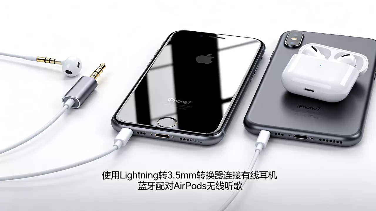 iphone7plus怎么连耳机，iphone7plus没有耳机孔怎么听歌