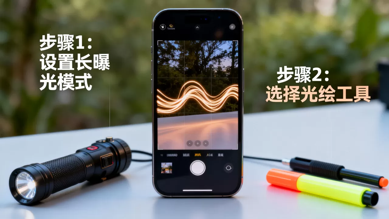 iphone光绘涂鸦怎么拍，手机光绘涂鸦教程
