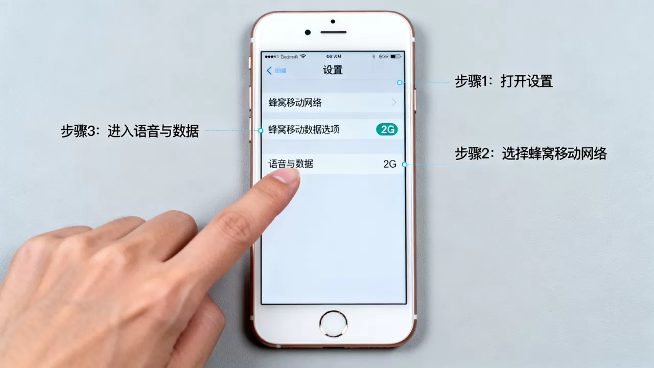 iphone 6s怎么设置2g网，iphone 6s切换2g网络教程