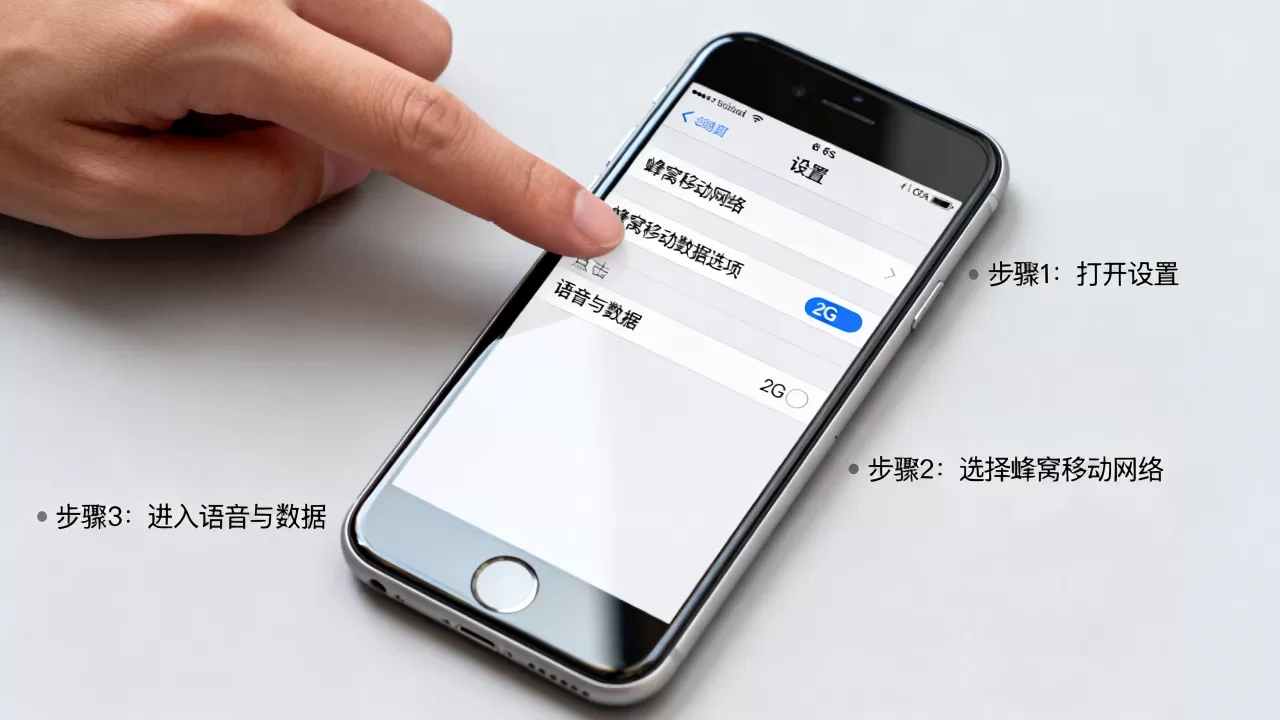 iphone 6s怎么设置2g网，iphone 6s切换2g网络教程