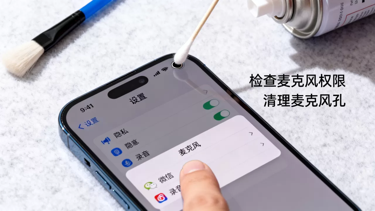 iphone手机麦克风没声音怎么设置，苹果手机麦克风无声解决方法