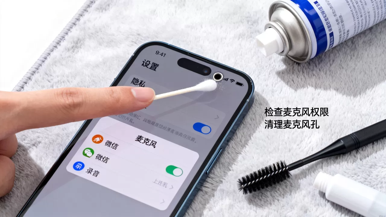 iphone手机麦克风没声音怎么设置，苹果手机麦克风无声解决方法