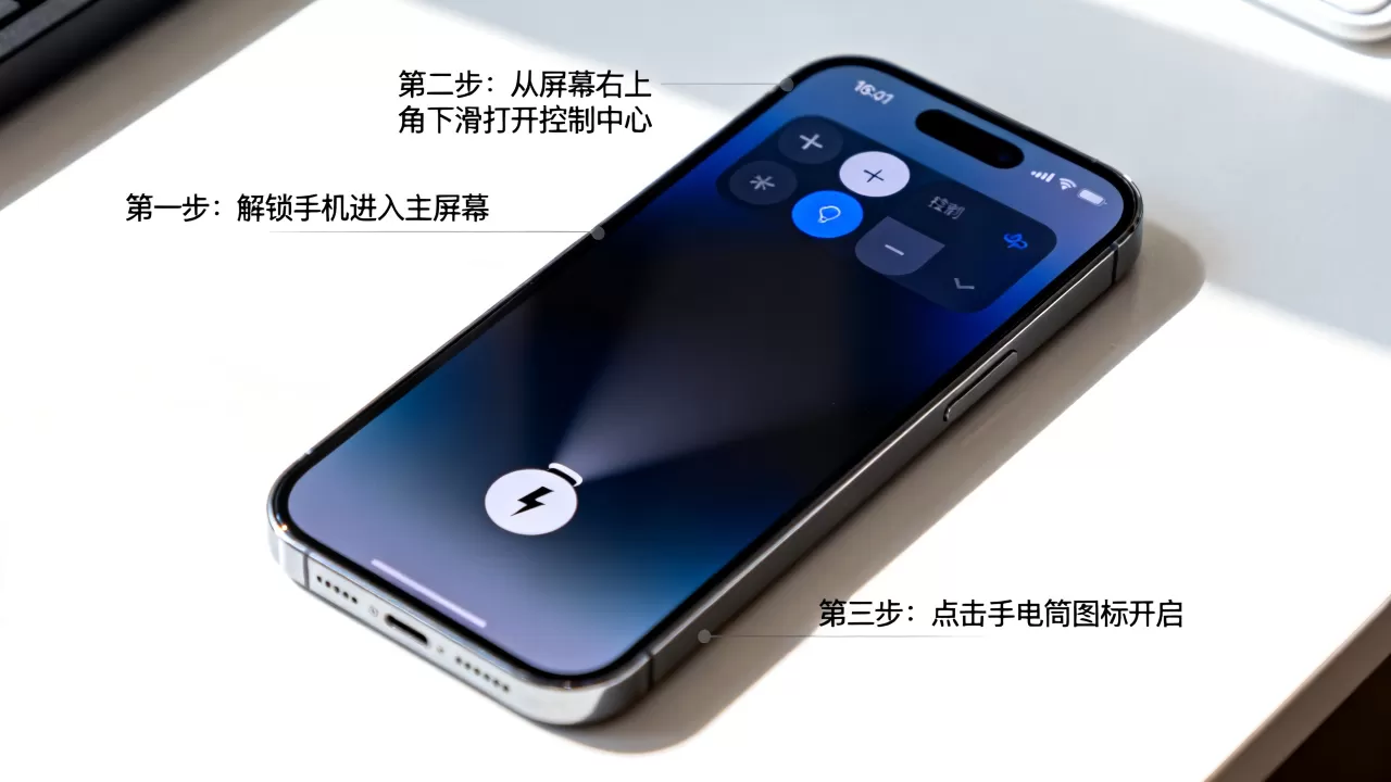 iphone的电筒怎么打开，苹果手机手电筒开关在哪