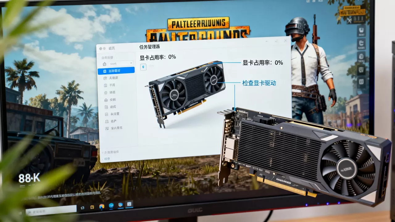 绝地求生显卡占用0%怎么办，绝地求生显卡占用率
