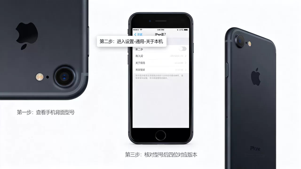 怎么区分iphone7版本，iphone7怎么查看型号
