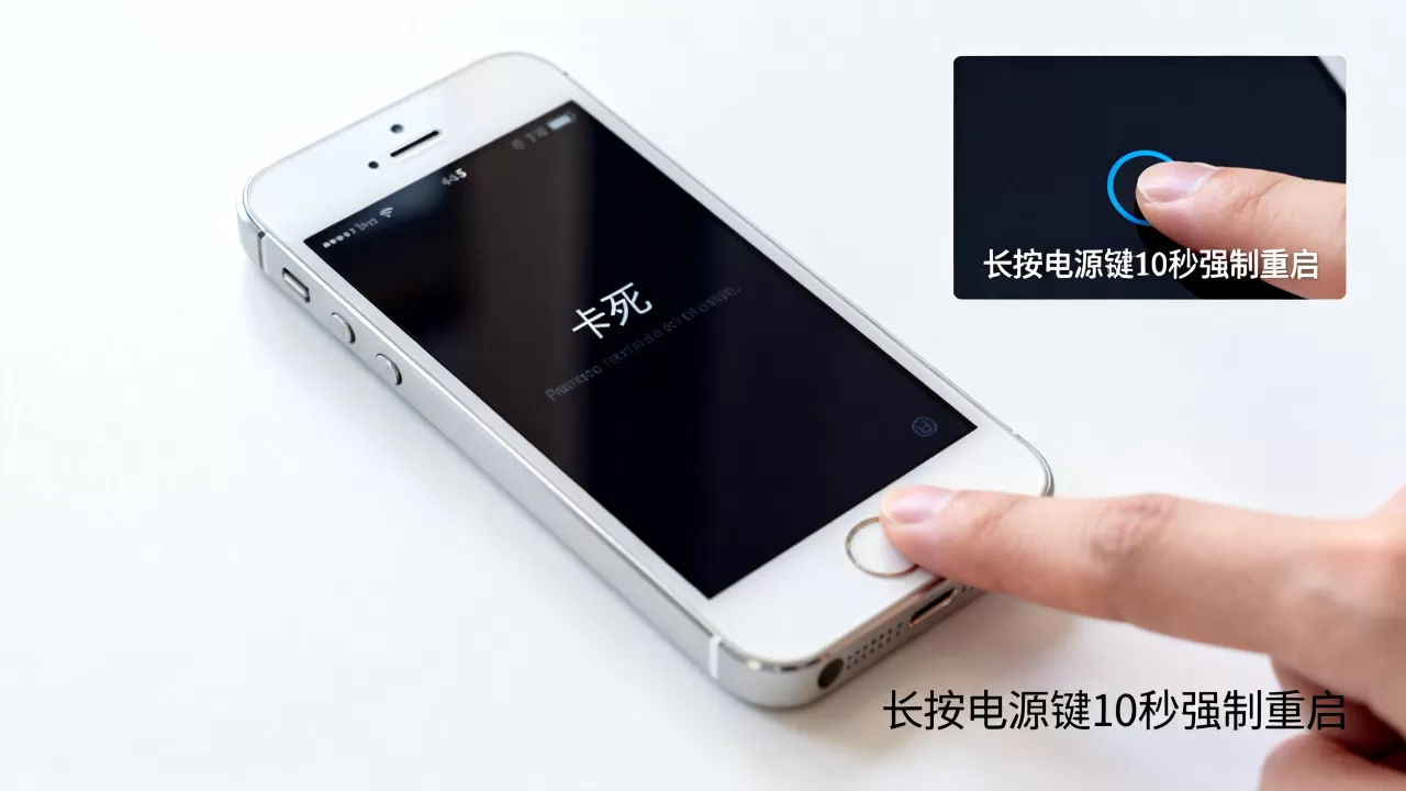 iphone5卡死了怎么办，iphone5死机重启方法