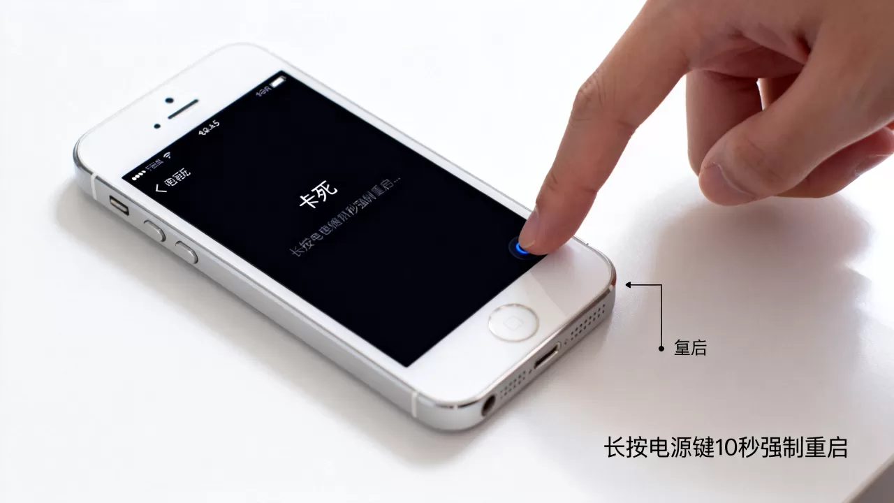 iphone5卡死了怎么办，iphone5死机重启方法
