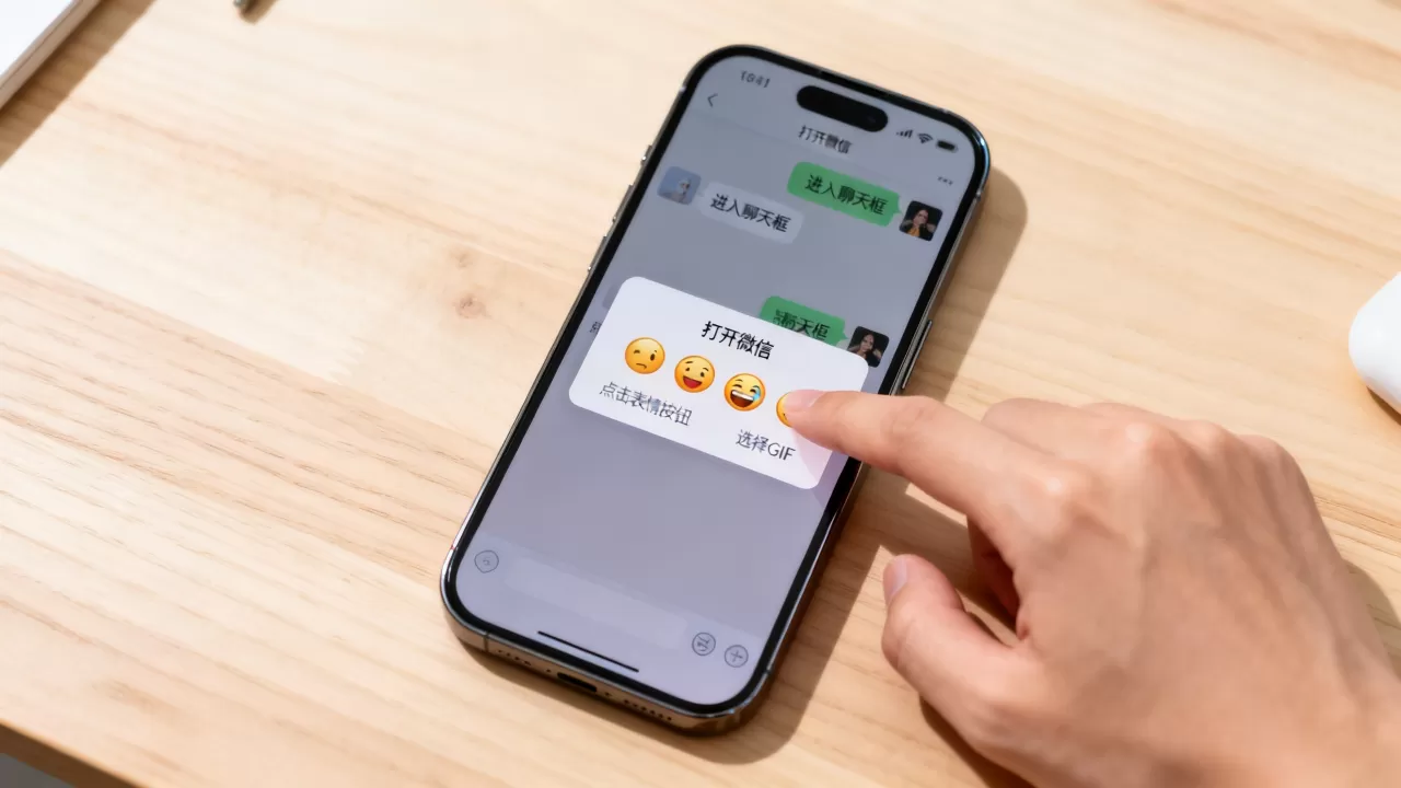 iphone微信怎么添加gif，微信发送gif动图方法