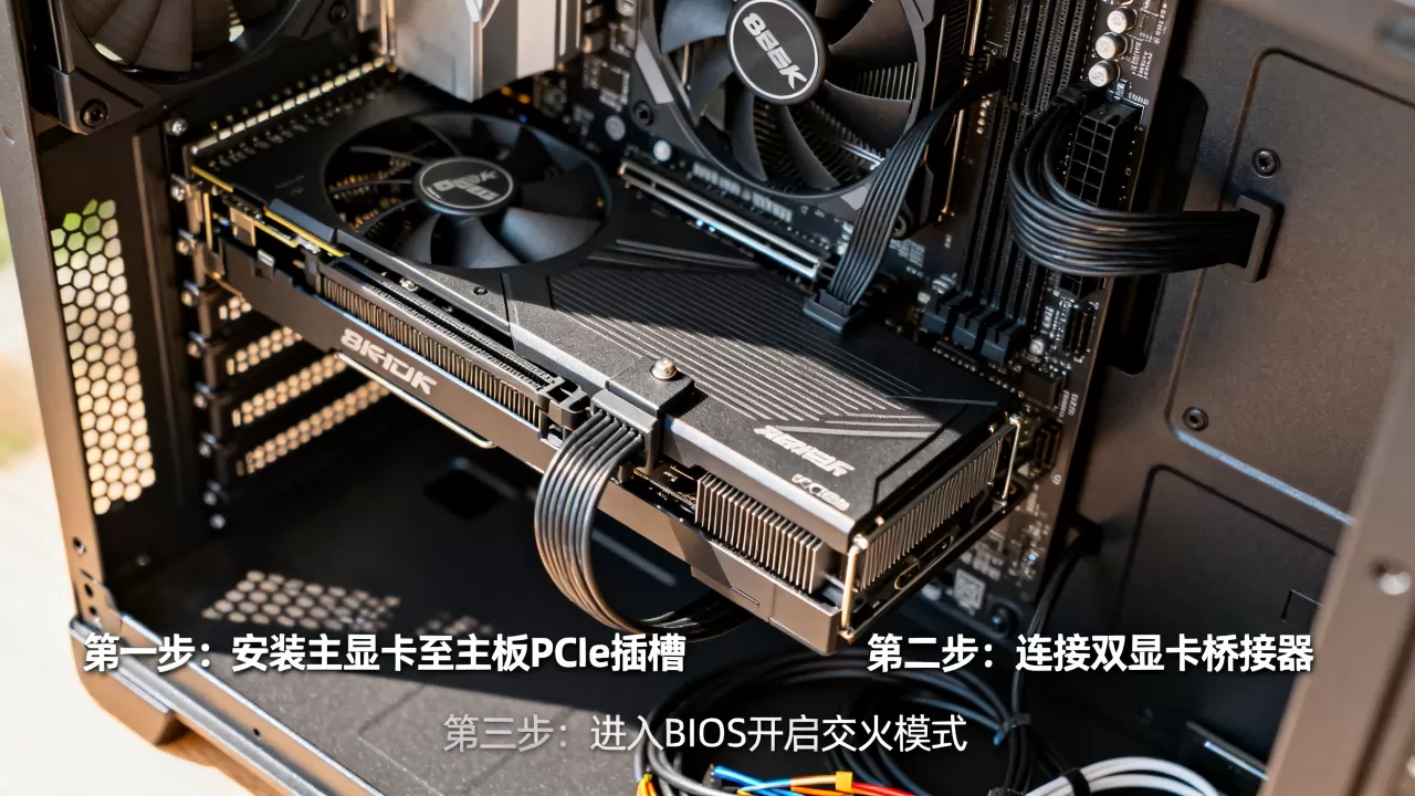 如何组装双显卡交火，显卡交火怎么设置