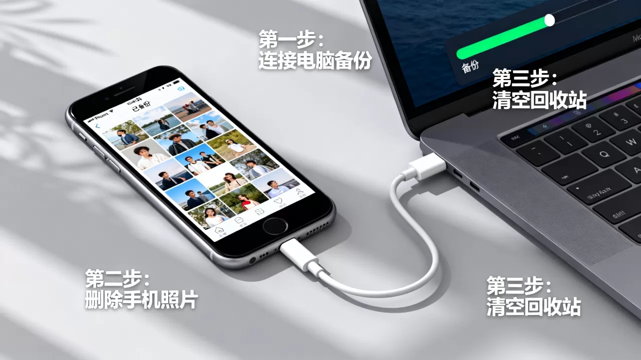 备份iphone5s照片怎么删除，iphone5s照片备份后如何彻底删除