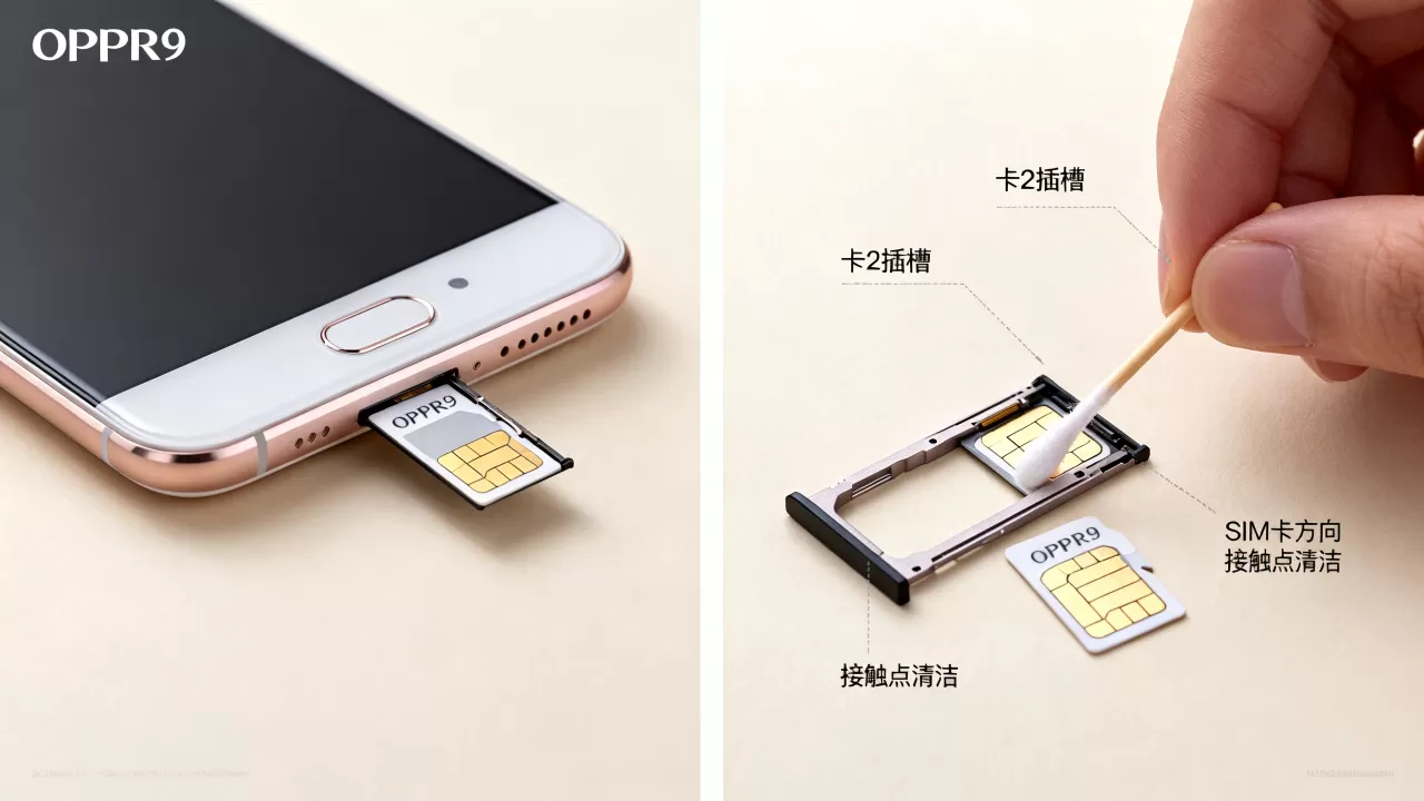 OPPOR9为什么不读取卡2，手机SIM卡无法识别怎么办